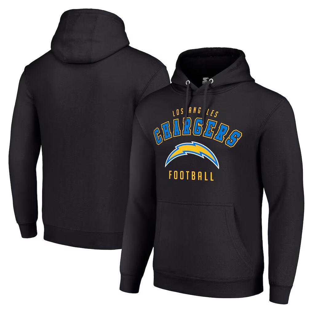 Men 2026 NFL Los Angeles Chargers black Hoodie hooded style 03->los angeles chargers->NFL Jersey